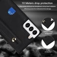 thumbnail image 2 of Case for Samsung Galaxy S22 with Card Slot Holder, Removable Adjustable Shoulder Strap Lanyard Crossbody Neck Purse Phone Case for Samsung Galaxy S22 KB Black, 2 of 9