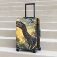 thumbnail image 2 of Lsque Sunshine Jungle Dinosaur Printed Luggage Cover, Travel Luggage Protector,Scratch and Dirt Resistant, Fits 18-32 Inch Luggage - X-Large, 2 of 9
