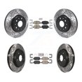 thumbnail image 1 of Transit Auto Front Rear Ceramic Pads and Coated Drilled Slotted Disc Brake Rotors Kit for Car Chevrolet Camaro Without Brembo Calipers KDA-100693, 1 of 11