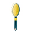 thumbnail image 2 of Cushion Comb | High Cranial Hair Massage Brush | Green Polyester | Ergonomic Handle | Scalp Stimulator | Detangle & Style Tool | 1 Piece | 23x8x5 cm, 2 of 6