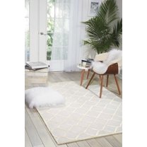 Nourison Vita Modern Trellis Beige 8' x 10' Area Rug, (8' x 10')