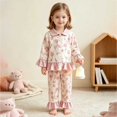 thumbnail image 2 of YDFCWXW Toddler Girl Clothes Winter Spring, Tunic Shirt Ruffle Pants, 2 Set, Gift, Pototshoot Daily (Red, 3-4 Years), 2 of 6