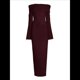 thumbnail image 2 of Vestido Tipo Suéter Ajustado con Hombros Descubiertos para Mujer, Vestido Formal de Larga, Elegante, para Fiesta en Club o Discoteca. Marrón Rojizo M, 2 of 7