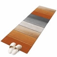 thumbnail image 2 of 2'x6' Rug Runners for Hallways Kitchen, Burnt Orange Gray Ombre Non Slip Entryway Beside Floor Carpet Runner, Vintage Farmhouse Wooden Washable Laundry Room Bedroom Throw Rugs Mat for Family Pet, 2 of 8