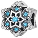 thumbnail image 1 of Charm copo de nieve azul XmasSnowflake01 1Pza Plata S925 Chapa Separador Fijo Copo de Nieve Plata/Azul Caja Blanca 4x4cm, 1 of 4