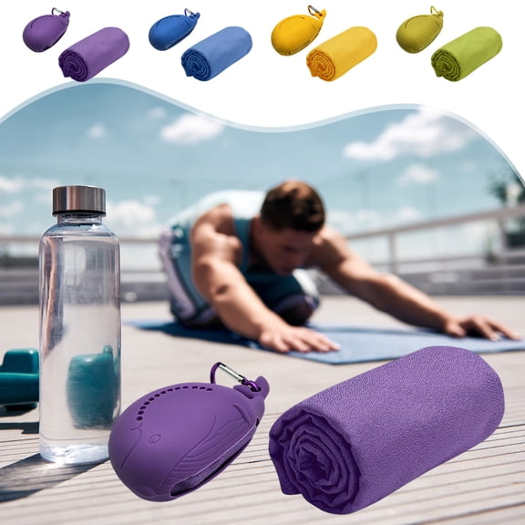TTJ Sports Cooling Towel Cute Little Whales Quick Dry Sweat Absorbing Gym Towel Portable Ice Cooling Towel Microfiber Packable Workout Beach Travel Sauna Fitness Towel