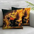Autua Flames Graphic Decorative Short Plush Throw Pillow Cover for Home
