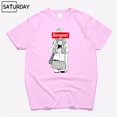 thumbnail image 4 of Camiseta de algodón con estampado negro de Senpai Anime Girl Nerdy para hombre, camiseta de manga corta para mujer, camiseta de algodón, ropa unisex Harajuku, 4 of 5