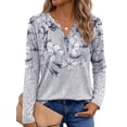 thumbnail image 2 of Fantaslook Henley Long Sleeve Shirts for Women Casual V Neck Fall Tops Dressy Work Blouses, 2 of 9