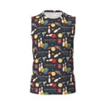 thumbnail image 6 of Lsque Christmas Holiday Bowling Print Men's Cotton Blend Sleeveless Muscle Shirts (S-3XL)- Moisture Wicking, Odor Protection, UPF 30+,XX-Large, 6 of 8