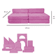 thumbnail image 5 of Dundy Play, Sillón de Actividades Modular Infantil con 12 Piezas. 85 x 170 x 45 cm. (Rosa), 5 of 8