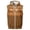 Coffee, variant on Iaqnaocc Vest for men Sleeveless Jacket Wrinkle Resistant Vest Casual Ethnic Style Sleeve Less Outerwear Army Green L
