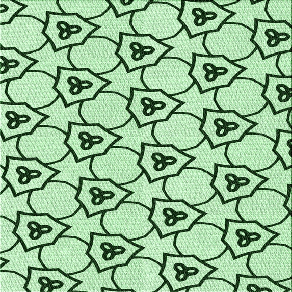 Ahgly Company Indoor Square Patterned Mint Green Area Rugs, 7' Square