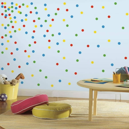 - Primary Confetti Dots Peel and Stick Wall Decals