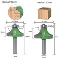 thumbnail image 4 of 6pcs Round Edge Round Cutters With 8mm Shank, Rounded Corner Radius Router Bits, Carbide Router Bits With Bearing For Woodworking:,JU, 4 of 5