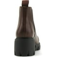 thumbnail image 5 of Soda Pioneer Lug Sole Mid Heel Gore Chelsea Fashion Ankle Elastic Booties Brown (Brown, 7.5), 5 of 5