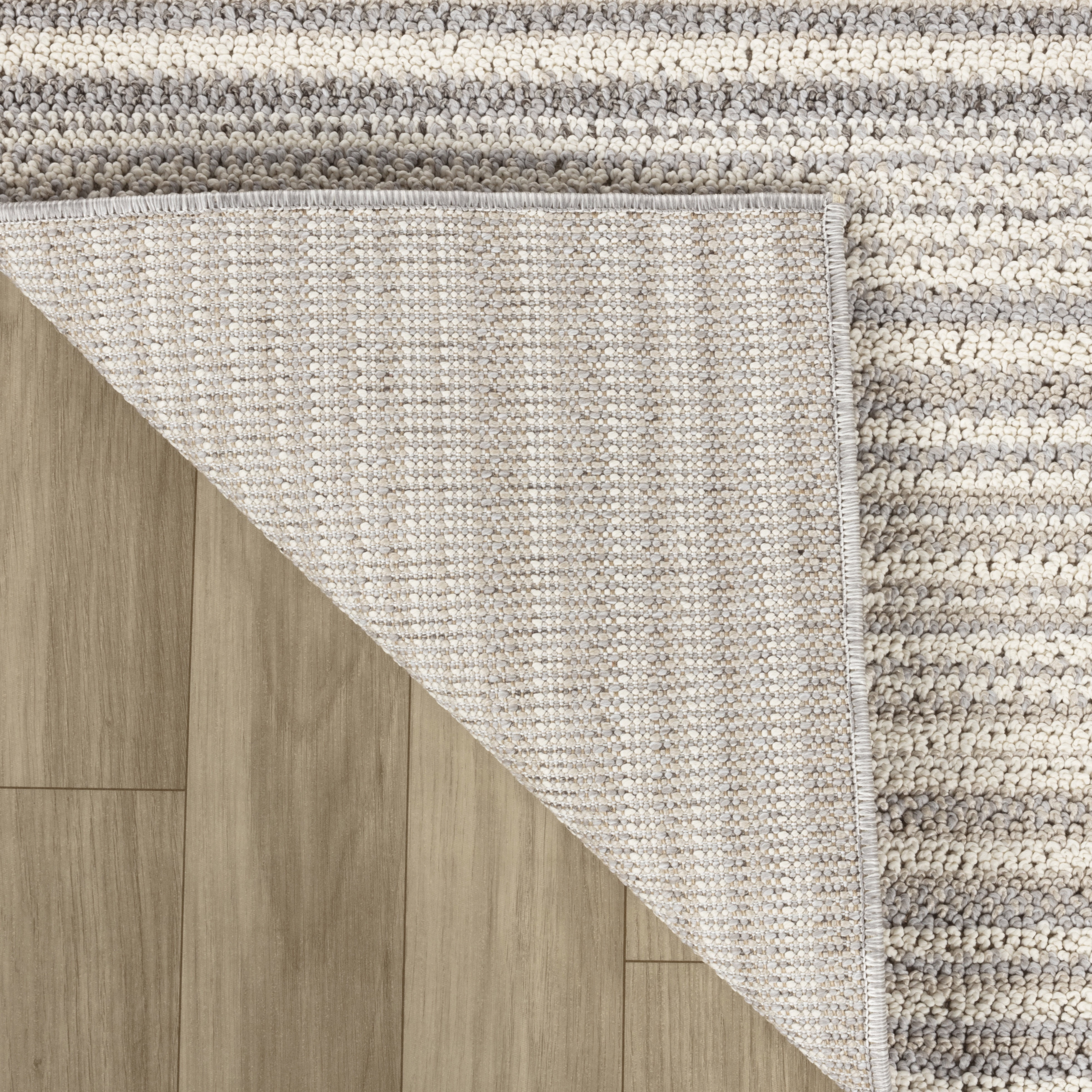 Rug Branch Jules Modern Indoor Area Rug, Grey Beige, Lines - Living Room, Bedroom, Dining Room, and Kitchen