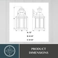 thumbnail image 6 of Auburn Aluminum 6.25-in. W 1 Light White Motion Sensor Dusk to Dawn Outdoor Wall Lantern Clear Glass, 6 of 10