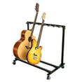 thumbnail image 1 of Support de Guitare 7 avec Roues, Conception Pliable Support 7 Multi Guitare Support Roulant de Guitare Support d'Exposition pour Plusieurs Instruments de Scène Studio Mobile pour Guitare Acoustique Basse Électrique, 1 of 7