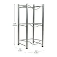 thumbnail image 3 of Mind Reader Water Jug Stand, Holds Three 5 Gallon Jugs, Metal, 13.5"L x 13.5"W x 28.75"H, Silver, 3 of 8