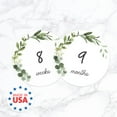 thumbnail image 6 of Modern Greenery Pregnancy Milestone Sign / 10" Round Dry Erase Baby Sign / Botanical Gender Neutral Newborn Infant Circle Photo Prop / Made In The USA, 6 of 6