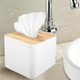 thumbnail image 6 of Square Tissue Box with Wooden Lid Household Removable Mini, 6 of 8