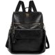 thumbnail image 1 of Mochila negra para mujer, diseño multiusos, bolso convertible, bolso de hombro, bolso de viaje, 1 of 5