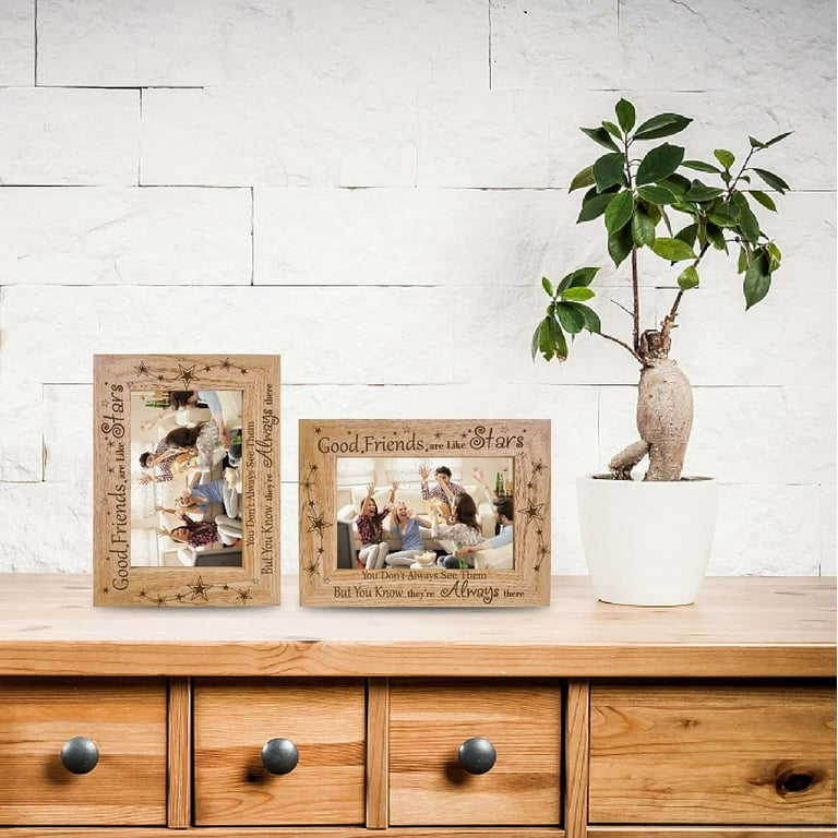Smiling Art Cornice portafoto per 2 foto in legno MDF
