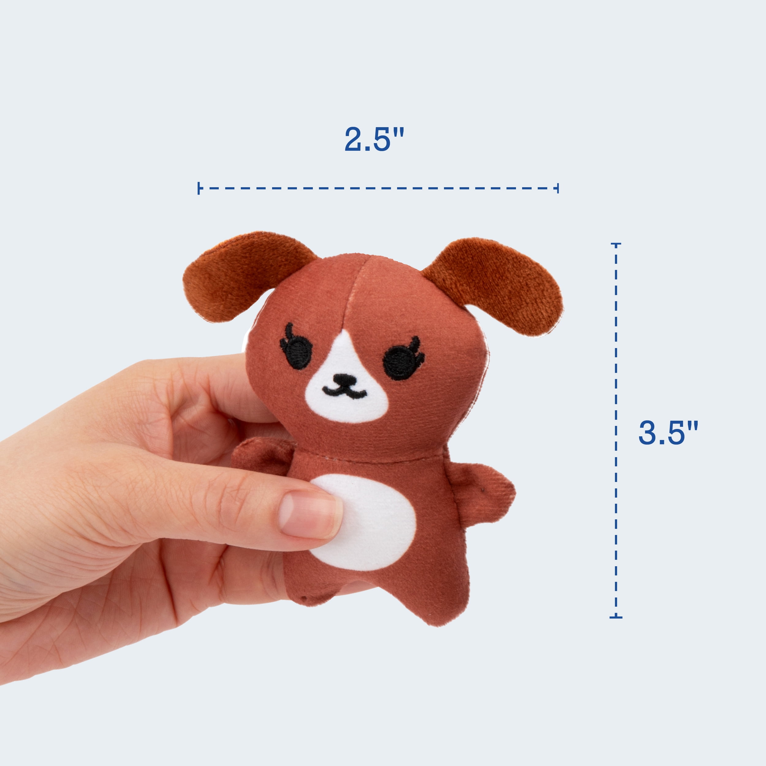 Emotional Support Pals Puppies, Plush Animal Toys, Includes 5 Plushies with Carrying Basket