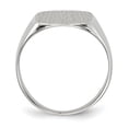 thumbnail image 2 of Auriga 14K White Gold 13.5x14.5 mm Closed Back Signet Ring for Mens Size 10, 2 of 6