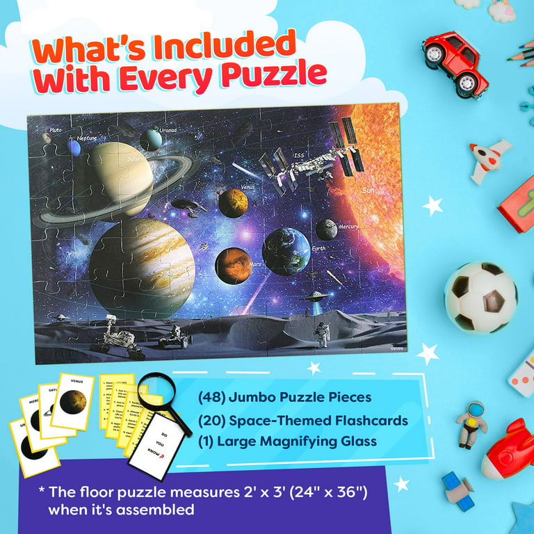 Space Puzzles for Adults, Solar System Planet Jigsaw Puzzles 1000 Pieces,  Planet Earth Puzzles as Space Gifts