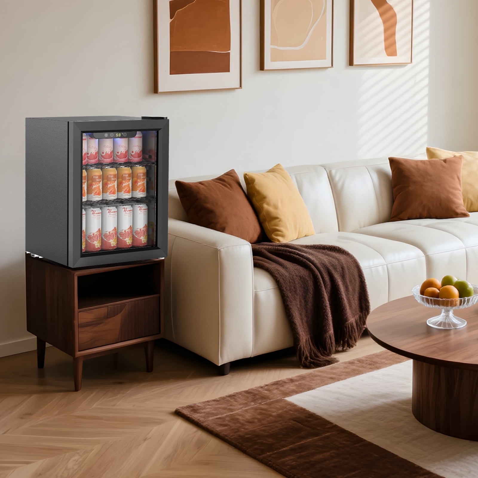 KNDKO 16 Bottle 68 Can Beverage Refrigerator - 1.7 Cu.Ft. Mini Fridge Cooler, Wine Cooler for Home/Office