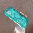 thumbnail image 5 of Designed for iPhone 16 Magnetic Clear Phone Case,Clear Crystal Glitter,Compatible with Mag-Safe,3-in-1 Heavy Duty Shockproof Sparkly Cute Women Girl Protective Phone Case,Cleargreen, 5 of 10