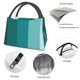 thumbnail image 4 of Easygdp Teal Color Bolsa de Almuerzo Insulada Reutilizable, Bolsa de Mano y Bandolera para Oficina, Trabajo, Viajes, 4 of 6