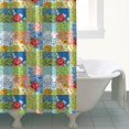 thumbnail image 4 of Pioneer Flower Floral Print Pattern Shower Curtain 84"x72", Bathroom Decorative Shower Curtain Set with 12 Hooks, Waterproof Washable, 4 of 6