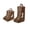 Brown-Large+Short, variant on 2 Pack Beige Tall Boots Storage Bags, 18.9 Inch Waterproof Dustproof Non-Woven Travel Shoe Organizer with Handle for Cowboy Boots Leather Shoes 鈥?Long Size