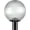 Clear Globe, variant on Sunlite 12" Decorative Outdoor Fixture, Medium Base (E26) Socket,120 Volts, Mounts on 3" Post (Not Included), UL Listed, White Globe, Black Base