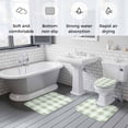 thumbnail image 5 of Sage Green Plaid Bath Mat 3 Piece Bathroom Rug Set, Spring Farmhouse Buffalo Checkered Non Slip Bath Rug Contour Mat and Toilet Lid Cover, Absorbent Shower Mats Soft Bath Rugs and Mats Sets, 5 of 8