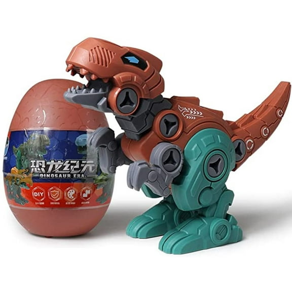 Channie's Dino Egg T-Rex Toddler Puzzle Toy, Take Apart Tyrannosaurus Rex Dinosaur Building Toy, Easter Basket & Party Favor Action Figure Educational Dinosaurs for Boys and Girls