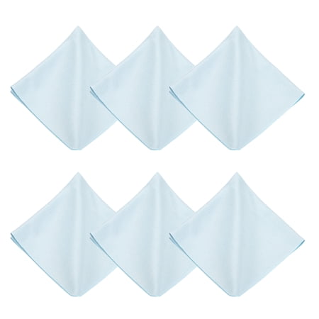 Uxcell 6Pcs Microfiber Cleaning Cloth for Glasses 8x8inch Eyeglass Cleaning Cloth for Screens Cameras Cell Phones Electronics Lenses Light Blue