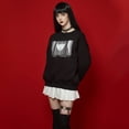 thumbnail image 5 of [Officially Licensed] Emily the Strange Long Sleeve Sweatershirt Dark Pieces Print Hoodie, 5 of 11