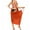 Orange, variant on Tinglu Women's Wrap Skirt Bikini Cover-up Shawl V-Neck Beach Dress