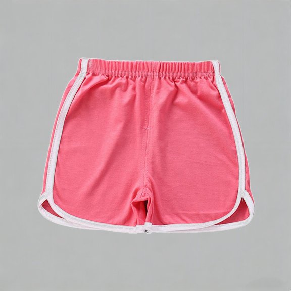 Daznico Cotton Retro Track Shorts for Boys Girls Elastic Waist Summer Casual Kids Shorts with White Trim,6-12 Months