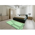 thumbnail image 5 of Ahgly Company Machine Washable Indoor Square Transitional Mint Green Area Rugs, 5' Square, 5 of 7