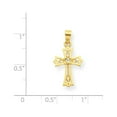 thumbnail image 3 of 10k Yellow Gold CZ Cross Pendant Charm, 3 of 3