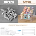 thumbnail image 4 of Acrylic Display Risers, 2 Sets 10 Pcs Clear Rectangular Risers Display Stands, Acrylic Stands for Show Jewelry, Cupcake, Perfume, Figures, 4 of 6