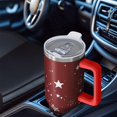 thumbnail image 6 of Red Christmas Snowflake Pattern Tumbler with Handle and Lid,40oz Double Wall Vacuum Insulated Tumbler,Cups Gift for Women and Men, 6 of 7