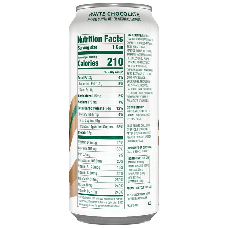 Starbucks Doubleshot Energy White Chocolate Coffee Drink, 15 oz Cans, 4 Pack photo 4