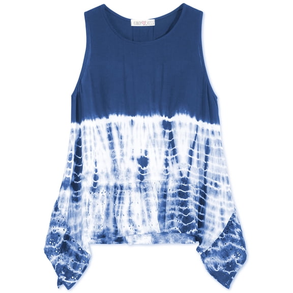 Kandy Kiss Girls Tank Top (Large, Blue)