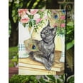 thumbnail image 3 of Cat and Peacock Feathers Flag Garden Size CDCO0035GF, 3 of 3